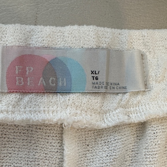 Free People White Terry Cloth Lounge Shorts - Picture 3 of 5